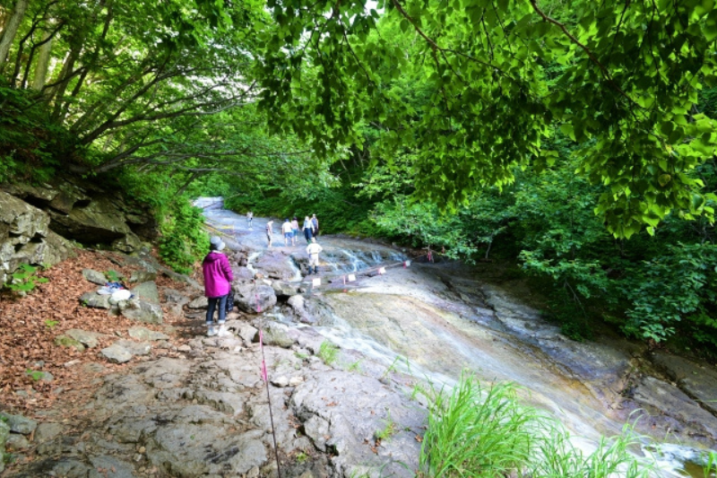 カムイワッカの様子