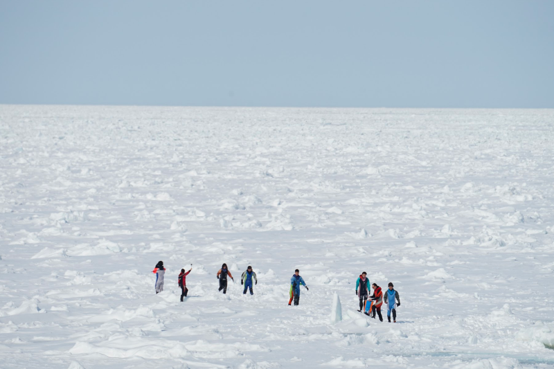知床流氷ウォーキング